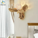 GobekUsa Crystal Eagle LED Wall Lamp for Bedroom, Study, Living Room, Hotel, Dining Room