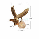 GobekUsa Crystal Eagle LED Wall Lamp for Bedroom, Study, Living Room, Hotel, Dining Room