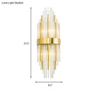 GobekUsa Golden Crystal Layered Sconce Light for Living Room - Modern Wall Mounted Lamp (2 Lights)