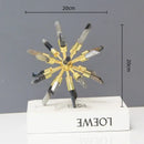 GobekUsa Crystal Metal Sea Urchin Figurine Home Decor Ornament