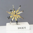 GobekUsa Crystal Metal Sea Urchin Figurine Home Decor Ornament