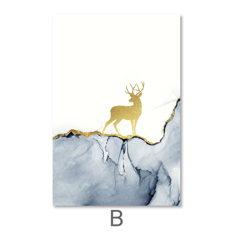 Golden Deer Canvas