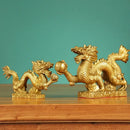 GobekUsa Dragon Phoenix Zodiac Ornaments Pure Copper Decor Mascot Home Accessories
