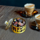 Golden eid mubarak metal fruit snack tray with lid dining room bowl by Decorbites