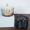 Golden eid mubarak metal fruit snack tray with lid dining room bowl by Decorbites