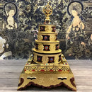 GobekUsa Eight Auspicious Buddha Alloy Plates for Temple Worship and Meditation