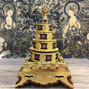 GobekUsa Eight Auspicious Buddha Alloy Plates for Temple Worship and Meditation