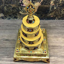 GobekUsa Eight Auspicious Buddha Alloy Plates for Temple Worship and Meditation