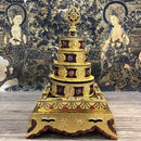 GobekUsa Eight Auspicious Buddha Alloy Plates for Temple Worship and Meditation