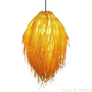 GobekUsa Bamboo Weave Pendant Lamp, Creative Rattan Hanging Light Fixture for Bedroom & Teahouse
