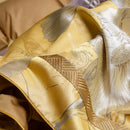 GobekUsa Jacquard Bedding Set in 1000TC Egyptian Cotton, Queen/King Size Bedlinens