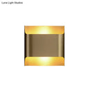 GobekUsa Golden Flush Wall Sconce - Modern Metal Wall Light for Stairs