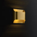 GobekUsa Golden Flush Wall Sconce - Modern Metal Wall Light for Stairs