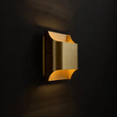 GobekUsa Golden Flush Wall Sconce - Modern Metal Wall Light for Stairs