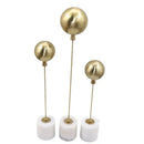 GobekUsa Golden Geometric Balloon Metal Ball Sculpture & Decorative Figurine