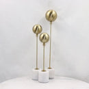 GobekUsa Golden Geometric Balloon Metal Ball Sculpture & Decorative Figurine