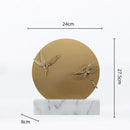 GobekUsa Golden Geometric Circle Insect Figurine Set Home Decor