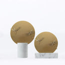 GobekUsa Golden Geometric Circle Insect Figurine Set Home Decor