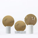 GobekUsa Golden Geometric Circle Insect Figurine Set Home Decor