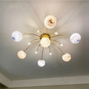 GobekUsa Glass Ball Planet Chandelier for Kids Room and Living Room