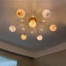 GobekUsa Glass Ball Planet Chandelier for Kids Room and Living Room