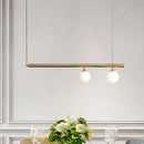 GobekUsa Golden Glass Shade Hanging Lamp: Post Modern Bubble Chandelier for Dining Room