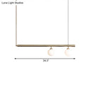 GobekUsa Golden Glass Shade Hanging Lamp: Post Modern Bubble Chandelier for Dining Room