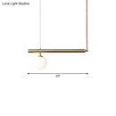 GobekUsa Golden Glass Shade Hanging Lamp: Post Modern Bubble Chandelier for Dining Room