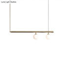 GobekUsa Golden Glass Shade Hanging Lamp: Post Modern Bubble Chandelier for Dining Room