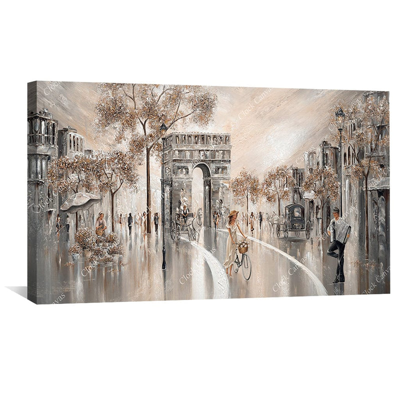 Golden Glimpse, Paris Canvas