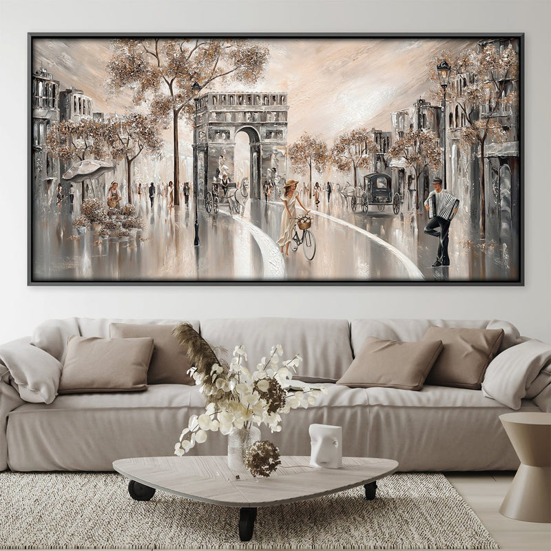 Golden Glimpse, Paris Canvas