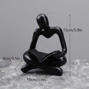 Golden glossy abstract thinker resin figurine office decor by Decorbites