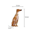 GobekUsa Greyhound Metal Sculpture: Handcrafted Dog Figurine for Home Decor