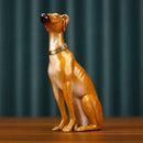 GobekUsa Greyhound Metal Sculpture: Handcrafted Dog Figurine for Home Decor