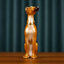 GobekUsa Greyhound Metal Sculpture: Handcrafted Dog Figurine for Home Decor
