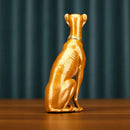 GobekUsa Greyhound Metal Sculpture: Handcrafted Dog Figurine for Home Decor