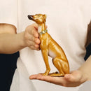 GobekUsa Greyhound Metal Sculpture: Handcrafted Dog Figurine for Home Decor