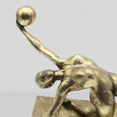 GobekUsa Golden Gymnast Figurine Ball Decor Home Decoration Resin Handicrafts