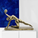 GobekUsa Golden Gymnast Figurine Ball Decor Home Decoration Resin Handicrafts