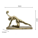 GobekUsa Golden Gymnast Figurine Ball Decor Home Decoration Resin Handicrafts