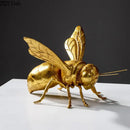 GobekUsa Golden Honeybee Insect Statue Desk Decoration for Living Room
