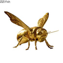 GobekUsa Golden Honeybee Insect Statue Desk Decoration for Living Room