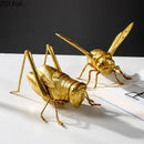 GobekUsa Golden Honeybee Insect Statue Desk Decoration for Living Room