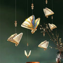 GobekUsa Crystal Butterfly Pendant Lamp for Bedroom and Kitchen Lighting