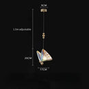 GobekUsa Crystal Butterfly Pendant Lamp for Bedroom and Kitchen Lighting