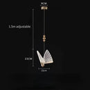 GobekUsa Crystal Butterfly Pendant Lamp for Bedroom and Kitchen Lighting