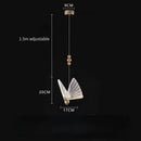 GobekUsa Crystal Butterfly Pendant Lamp for Bedroom and Kitchen Lighting