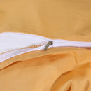 GobekUsa Golden Jacquard Cotton Lace Bedding Set - Silky Soft Duvet Cover, Flat Sheet, Pillowcase
