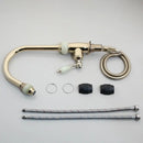 GobekUsa Golden Jade & Diamond Handle Kitchen Faucet with Swivel Pull Out Function