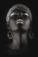 GobekUsa Golden Jewelry African Woman Canvas Art